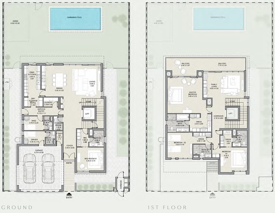4-Bedroom Villa floor plan